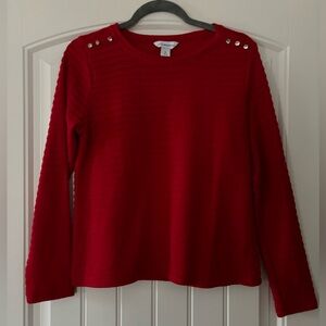 Liz Claiborne Red Long Sleeve Top